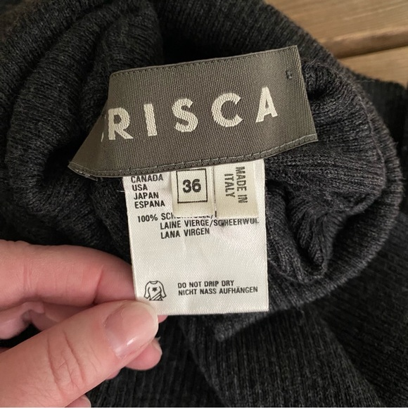 Vintage Crisca Grey Collared Wool Sweater Size 36 - Picture 4 of 4
